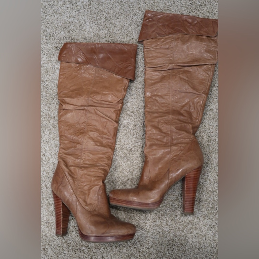 Jessica Simpson Tulip Over the Knee Boots with High Heel and Slouchy Shaft
